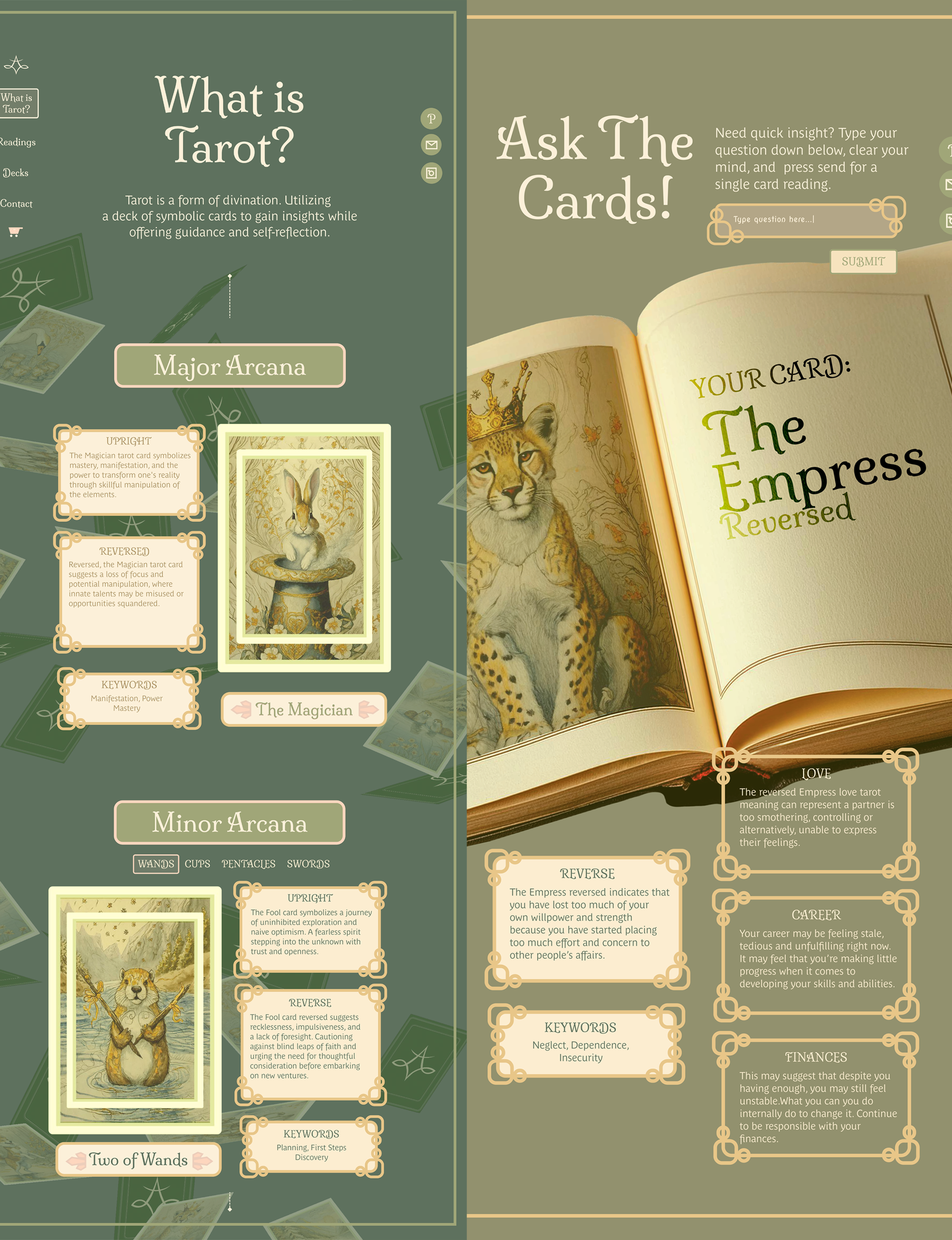 Tarot 101 Screen Grabs